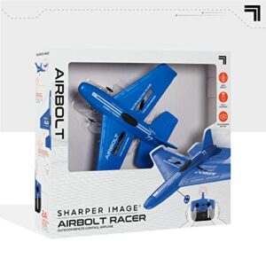 SHARPER IMAGE Airbolt Racer RC Airplane With 2.4 GHz Remote, USB-C Charging, and Replacement Propellers