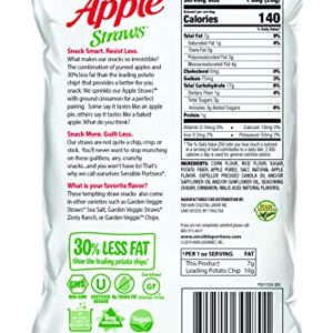 Sensible Portions Apple Straws, Cinnamon, Snack Size, 1 Oz (Pack of 24)