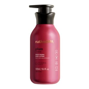 nativa spa by o boticário, plum moisturizing body lotion, fragranced moisturizer enriched with purified quinoa drops to boost hydration, 13.5 ounce