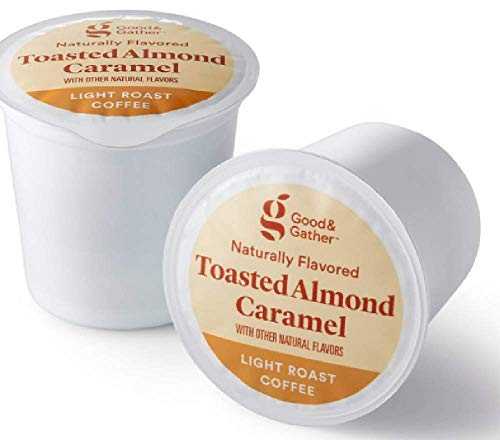 Granny's Pantry Good and Gather Naturally Flavored Single Serve Coffee Pods Bundle of 4 Limited Edition Flavors Cinnamon Vanilla Toasted Almond Caramel Salted Carmel and Vanilla Bean Brulee Fair Trade Certified,16 Count(Pack of 4)