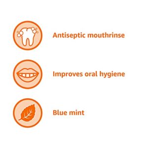 Amazon Basics Antiseptic Mouthwash, Blue Mint, 8.5 Fluid Ounces, 1-Pack (Previously Solimo)