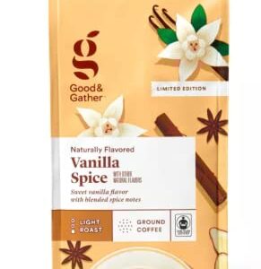 Naturally Flavored Vanilla Spice Light Roast Coffee Ground Coffee 12oz Good & Gather