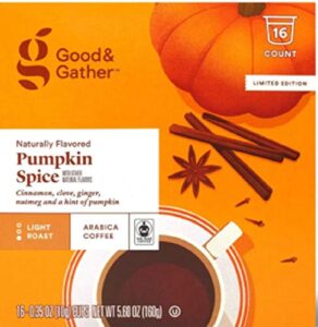 good & gather pumpkin spice arabica coffee 16-0.35oz cups