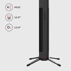 Sharper Image AXIS 42 Airbar Tower Fan with Remote Control, Black