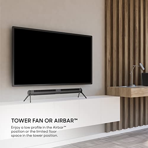 Sharper Image AXIS 42 Airbar Tower Fan with Remote Control, Black