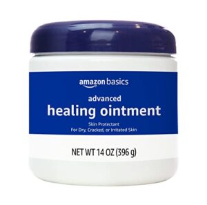 amazon basics healing ointment and skin protectant for dry & cracked skin, fragrance free, 14 ounce, pack of 1