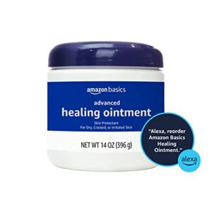 Amazon Basics Healing Ointment and Skin Protectant for Dry & Cracked Skin, Fragrance Free, 14 Ounce, Pack of 1