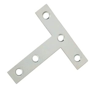 3 in. x 3 in. zinc plated t-plates (2-pack)