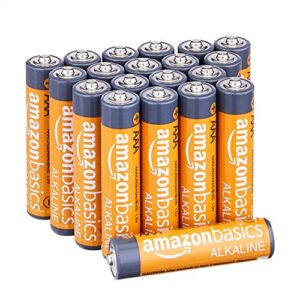 amazon basics 20 pack aaa alkaline batteries – blister packaging , 20 count (pack of 1)