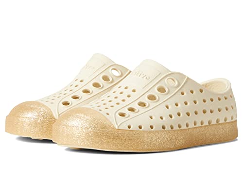 Native Shoes Girl's Jefferson Bling Glitter (Little Kid) Bone White/Champagne Bling 12 Little Kid M