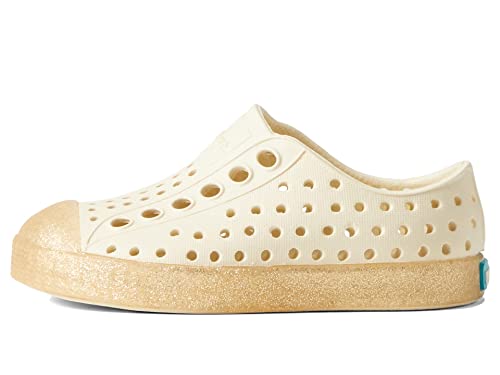 Native Shoes Girl's Jefferson Bling Glitter (Little Kid) Bone White/Champagne Bling 12 Little Kid M