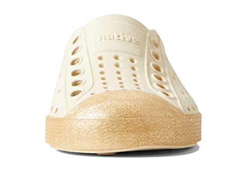 Native Shoes Girl's Jefferson Bling Glitter (Little Kid) Bone White/Champagne Bling 12 Little Kid M