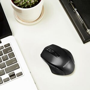 Amazon Basics Ergonomic Wireless PC Mouse - DPI adjustable - Black