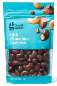 gg milk chocolate cashews 12 oz. certified kosher