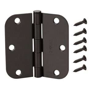 3-1/2 in. oil-rubbed bronze 5/8 in. radius door hinges (12-pack)