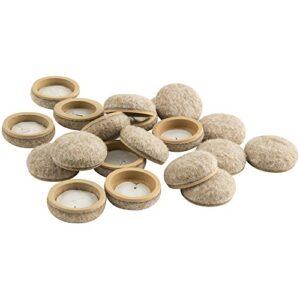 Super Sliders 4318595N Formed Felt 1" Furniture Movers for Hard Surfaces (20 Piece) -Oatmeal, Round SuperSliders, 1 Inch, Beige, Count