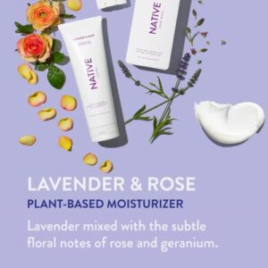 Native Lavender and Rose Body Lotion for Women and Men, Body Moisturizers for Dry Skin, 12 fl oz