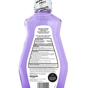 Amazon Basics Anticavity Fluoride Mouthwash, Alcohol Free, Violet Mint, 1 Liter, 33.8 Fluid Ounces, 1-Pack (Previously Solimo)