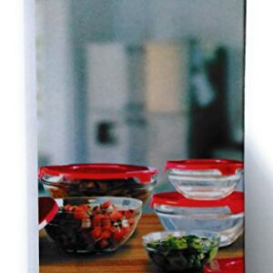 Sharper Image 10 pieces glass bowl set with color lids