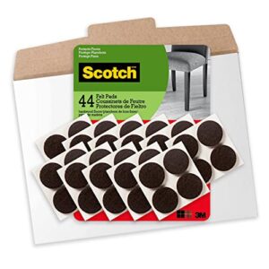 scotch fp821-44na 1 inch felt pads, 1″, brown, 44 count