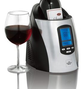 The Sharper Image Single Wine Chiller, Black