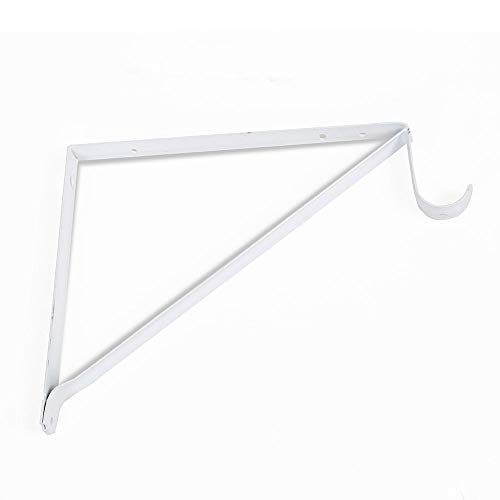 Everbilt 9.5 in. x 11 in. x 0.87 in. White Shelf and Rod Bracket