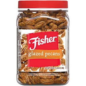 fisher snack glazed pecans, 24 ounces, made with whole mammoth pecans