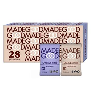 madegood granola minis chocolate chip & mixed berry 28pk