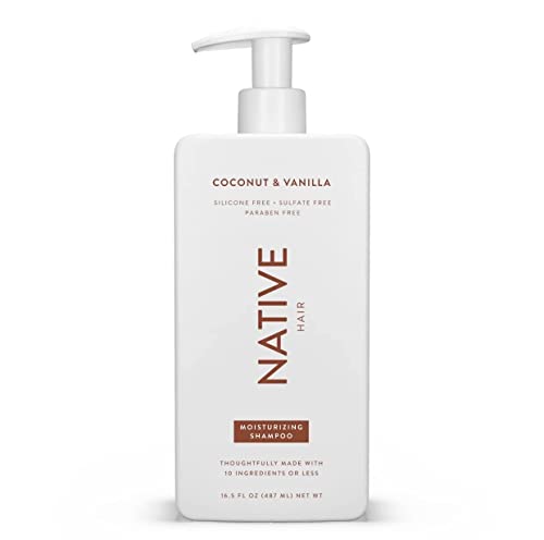 Native Coconut & Vanilla Moisturizing Vegan Shampoo, Clean, Sulfate, Paraben and Silicone Free - 16.5 fl oz