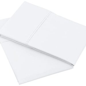 Amazon Basics 400 Thread Count Cotton Pillow Cases - Standard, Set of 2, White