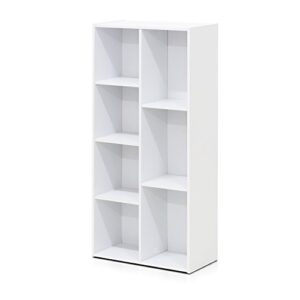 furinno luder bookcase / book / storage , 7-cube, white