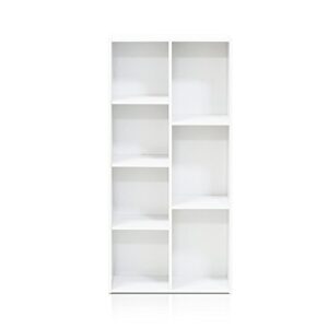 Furinno Luder Bookcase / Book / Storage , 7-Cube, White