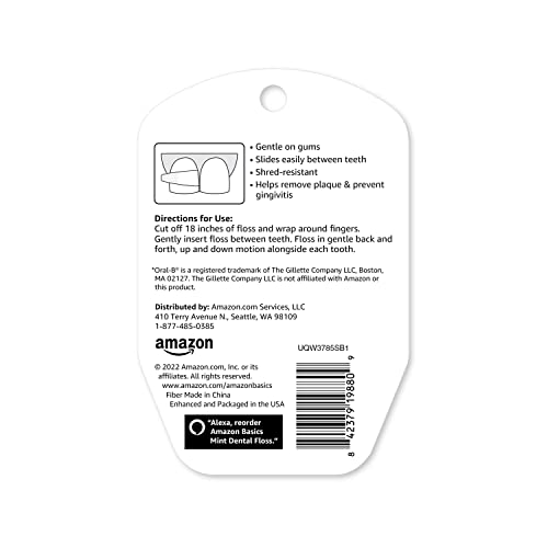 Amazon Basics Extra Comfort Mint Dental Floss, 40 M, 1 Pack (Previously Solimo)