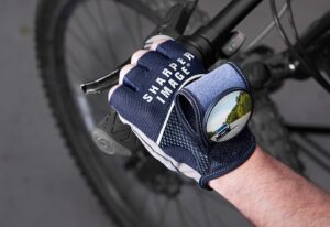 sharper image rearview mirror cycling gloves