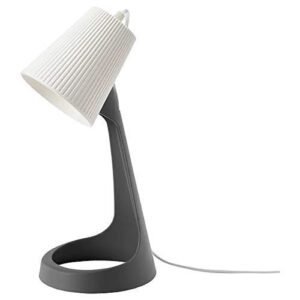 ikea sse svallet work lamp, greywhite(bulb included), grey and white