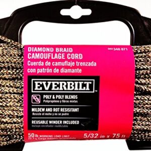 Everbilt Diamond Braid Camouflage Cord with Winder, 75 ft.