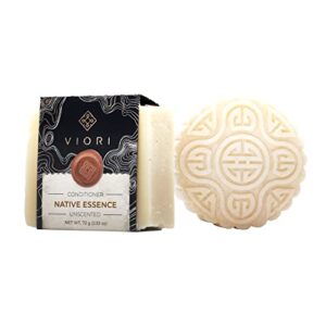 VIORI Native Essence Unscented Shampoo & Conditioner Bar Set - Handcrafted with Longsheng Rice Water & Natural Ingredients - Sulfate-free, Paraben-free, Phthalate-free 100% Vegan
