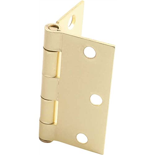 Everbilt 3 in. Satin Brass Square Corner Door Hinge