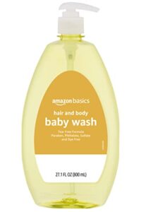 amazon basics tear-free baby hair and body wash, 27.1 fluid ounce, 1-pack (previously solimo)