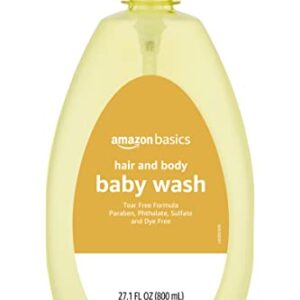 Amazon Basics Tear-Free Baby Hair and Body Wash, 27.1 Fluid Ounce, 1-Pack (Previously Solimo)