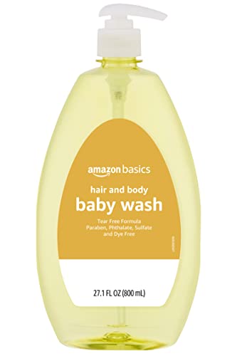 Amazon Basics Tear-Free Baby Hair and Body Wash, 27.1 Fluid Ounce, 1-Pack (Previously Solimo)