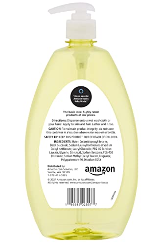 Amazon Basics Tear-Free Baby Hair and Body Wash, 27.1 Fluid Ounce, 1-Pack (Previously Solimo)