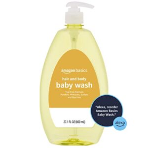 Amazon Basics Tear-Free Baby Hair and Body Wash, 27.1 Fluid Ounce, 1-Pack (Previously Solimo)