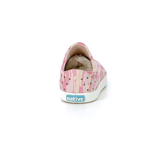 Native Shoes Kids Jefferson Print Sneakers for Little Kids - Durable Man-Made Upper, Slip-On Style, and Classic Round Toe Dust Pink/Shell White/Princess EU Camo 13 Little Kid M