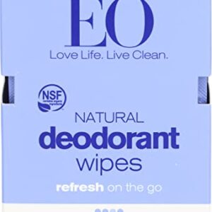 EO Deodorant Lavender Wipes, 6 Count