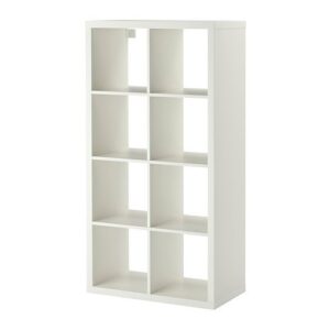 ikea kallax 8 shleves bookcase room divider cube 802.display , white