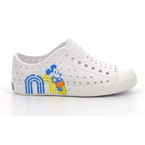 Native Shoes Kids Jefferson Print Sneakers for Little Kids - Free Friendly Step, Eva Upper, and Let Feet Breathe Shell White/Shell White/Positive Mickey 12 Little Kid M