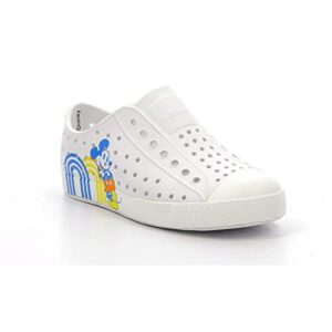 Native Shoes Kids Jefferson Print Sneakers for Little Kids - Free Friendly Step, Eva Upper, and Let Feet Breathe Shell White/Shell White/Positive Mickey 12 Little Kid M