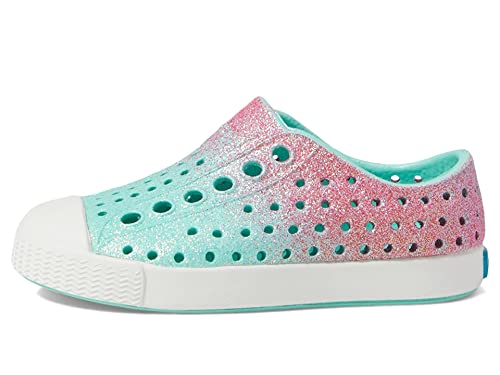 Native Shoes Kids Jefferson Bling Sneaker for Toddler - Synthetic Upper with Glittering Ombre Design, Chic, and Slip-On Style Hollywood Hydrangea Bling/Shell White 10 Toddler M