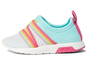 native shoes kids pheonix sugarlite sneakers for toddler – man-made upper with cushioned insole, slide closure, and outsolesherbert blue/shell white/hollywood pink 10 toddler m